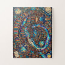 Dreamy Cosmic Library Jigsaw Puzzle