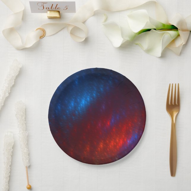 Dreamy Cosmic Nebula  Paper Plates (Wedding)