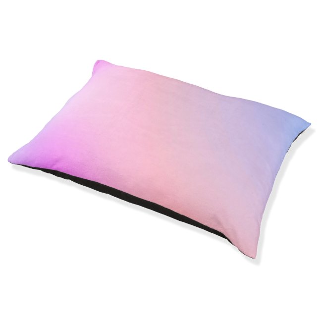 Dreamy Cotton Candy Pastel Gradient Pet Bed (Angled)
