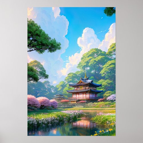 Dreamy Countryside Living Poster