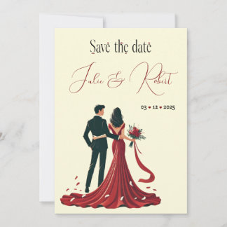 Dreamy couple save the date Invitation