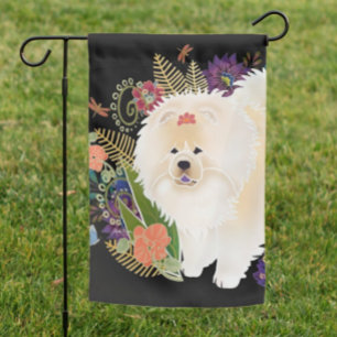 DREAMY CREAMY cream chow Garden Flag