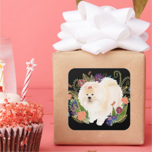 DREAMY CREAMY cream chow Square Sticker