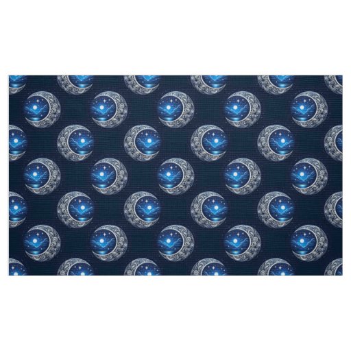 Dreamy Crescent Moon Fabric