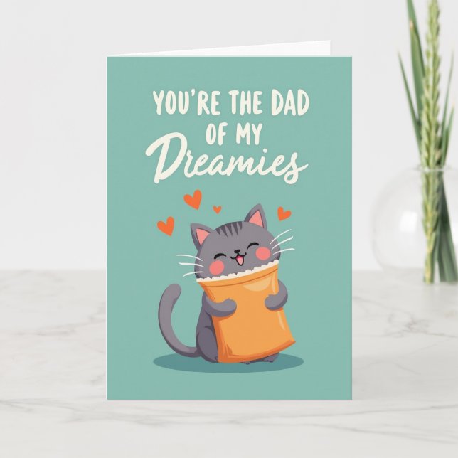 Dreamy Dad Cat Card (Front)