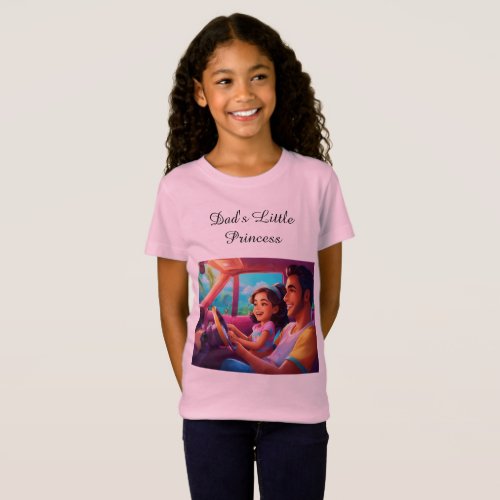 Dreamy DAD DAUGHTER LITTLE PRINCESS LOVE T_Shirt