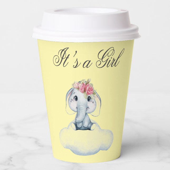 Dreamy Days with Rosie the Elephant. Paper Cups (Front)