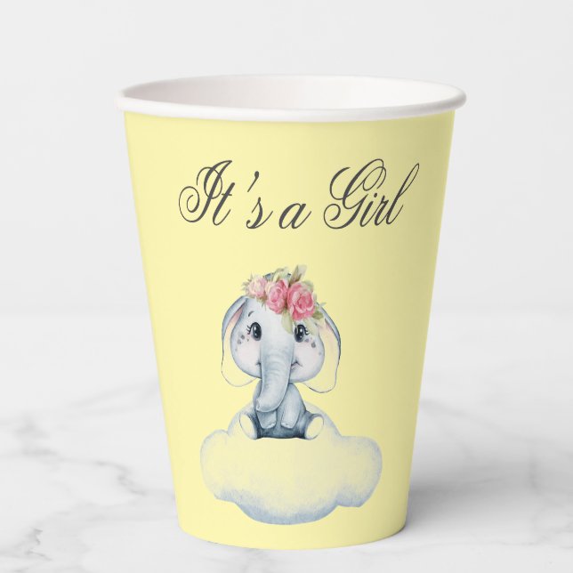 Dreamy Days with Rosie the Elephant. Paper Cups (Front)