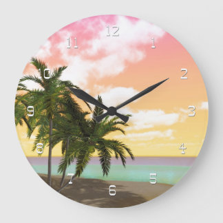 Dreamy Desert Island Wall Clock