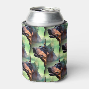 Dreamy Doberman Pinscher Face Painting Can Cooler