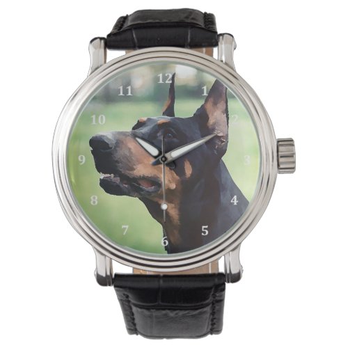 Dreamy Doberman Pinscher Face Painting Watch