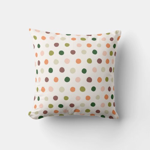 Dreamy Dots Colorful  Fun Kids Polka Dot Art Throw Pillow