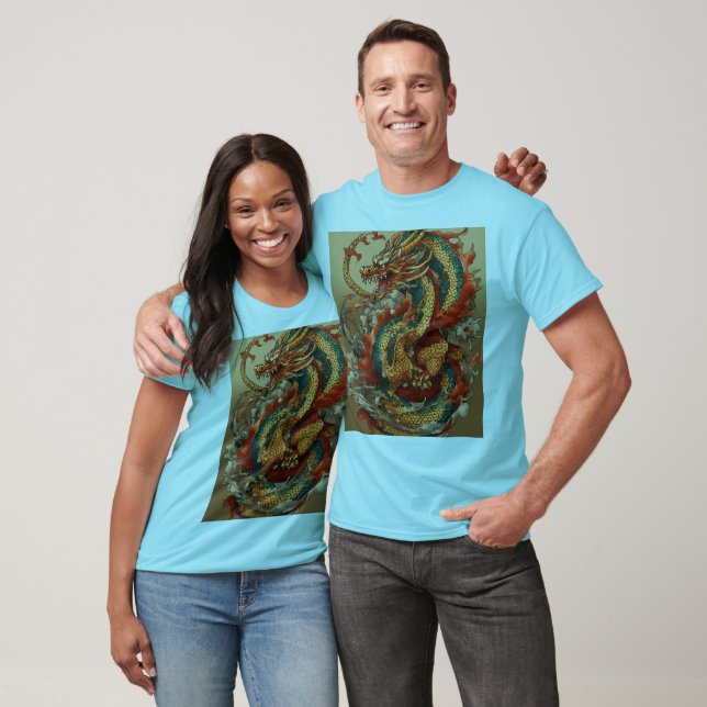 Dreamy Dragon Watercolor T-Shirt Design (Unisex)