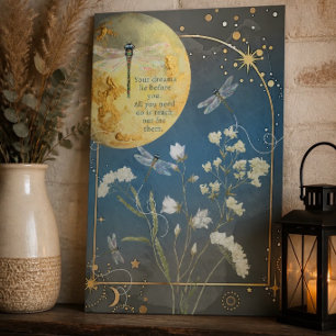 Dreamy Dragonfly Inspirational Metal Print