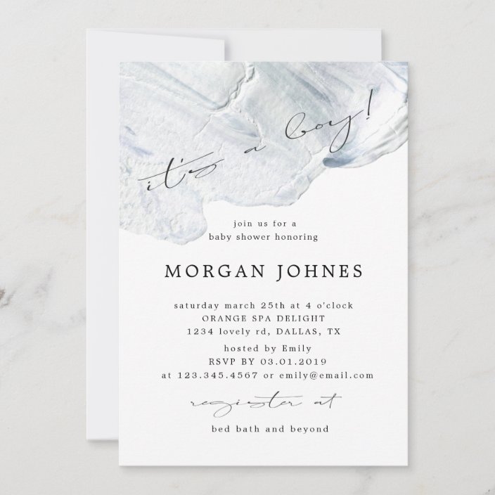 acrylic baby shower invitations