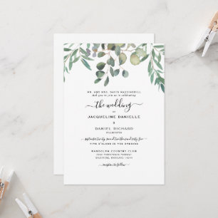 Dreamy Eucalyptus Foliage Simply Modern Wedding I Invitation
