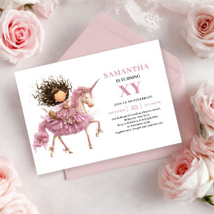 Dreamy Fairy Girl 2nd Birthday Dusty Pink invite
