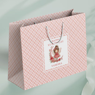 Dreamy Fairy Girl Blush Floral Birthday Gift Bags