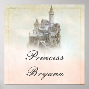 Dreamy Fairy tale Storybook Castle Party Banner Poster