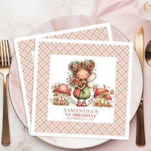 Dreamy Fairy Whimsical Floral Birthday Party Napki Paper Dinner Napkins
