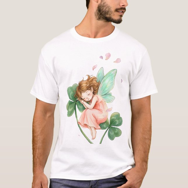 Dreamy Fairy With Clover Magic Dancing T-Shirt (Front)