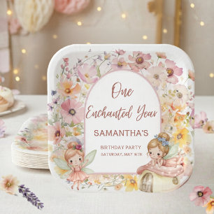 Dreamy Fairyland First Birthday Paper Plates
