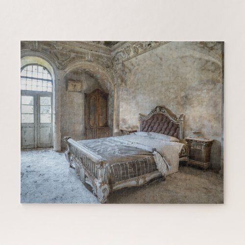 Dreamy Fantasy Abandoned French Chateau Bedroom Jigsaw Puzzle