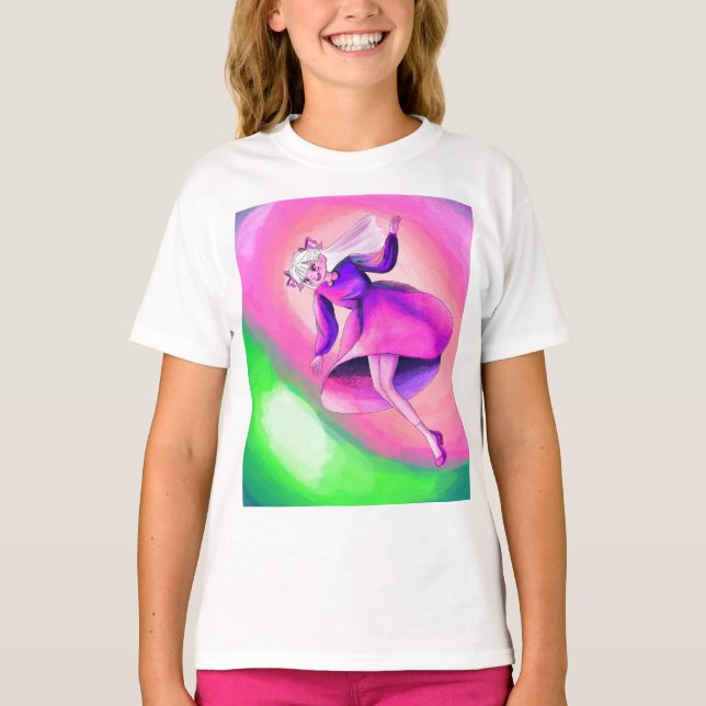 Dreamy Fantasy Princess Illustration T-Shirt (Front)