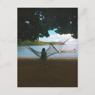 Dreamy Fiji Beach Landscape Postcard