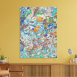 Dreamy Floral Abstraction – Vintage Boho Nature Canvas Print