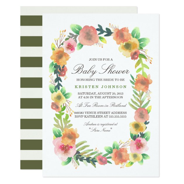 Dreamy Floral Baby Shower Invitation