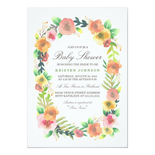Dreamy Floral Baby Shower Invitation