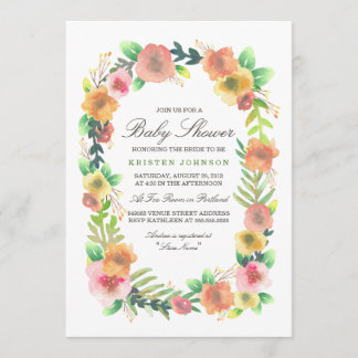 Dreamy Floral Baby Shower Invitation