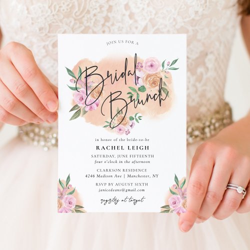 Dreamy Floral Bridal Brunch Shower Card