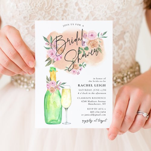 Dreamy Floral Bridal Shower Invitation