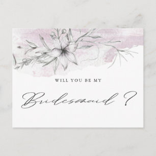 Dreamy Floral   Bridesmaid Postcard