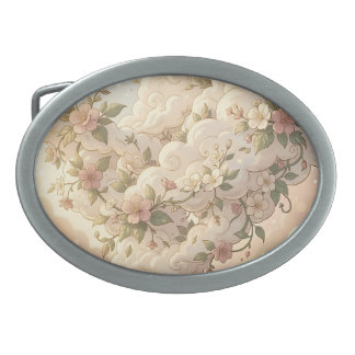 Dreamy Floral Clouds Cherry Blossom Belt Buckle