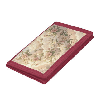 Dreamy Floral Clouds Cherry Blossom Trifold Wallet