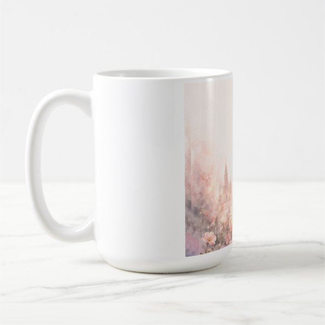 Dreamy Floral Girl Aesthetic Coffee Mug – Cute  (Left)