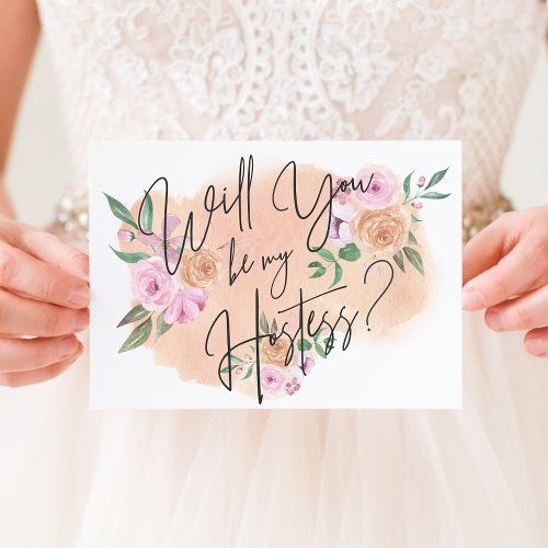 Dreamy Floral Hostess Card