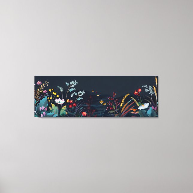 Dreamy Floral Landscape 2 Canvas Print (Front)