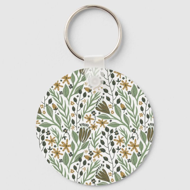 dreamy floral pattern keychain (Front)