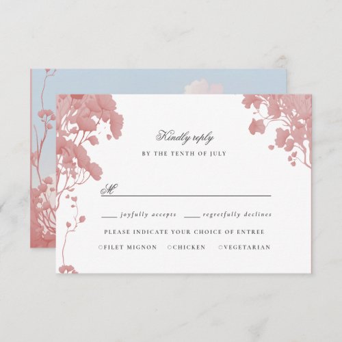 Dreamy floral storybook rsvp card