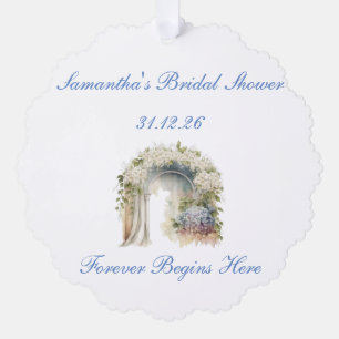 Dreamy Floral Wedding Favor Tags Ornament Card