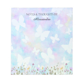 Dreamy Florals and Butterflies Notepad