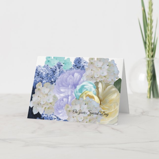 Dreamy Flowers Birthday Card (Front)