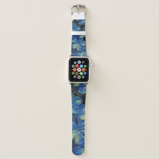 Dreamy flowers in Vincent Van Gogh art style. Arti Apple Watch Band (Front)