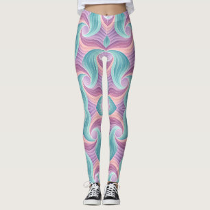 Dreamy Fluid Depth Illusion Seamless Soft Leggings