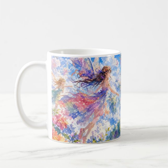 Dreamy Flying Fairy Fantasy Mug (Left)
