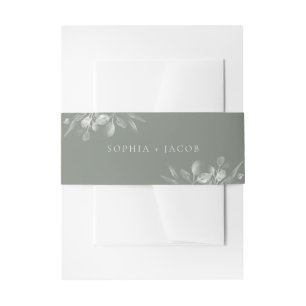 Dreamy Foliage Invitation Belly Band